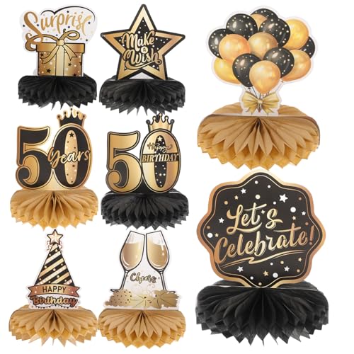 CLISPEED 8 Stück Teiliges Bienenwaben Deko Geburtstag Tischdekoration für Frauen und Männer Festliche Geburtstagsornamente Vielseitige Party Mittelstücke Goldene Jubiläumsdeko CLISPEED 8 Stück Teiliges Bienenwaben Deko Geburtstag Tischdekoration für Frauen und Männer Festliche Geburtstagsornamente Vielseitige Party Mittelstücke Goldene Jubiläumsdeko von CLISPEED