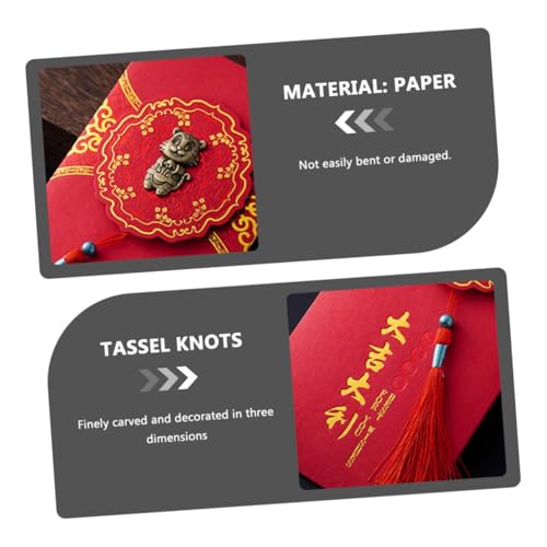CLISPEED 8 Stück Teiliges Chinesische Neujahrs Rotumschläge mit Kreativem Quasten Design Dekorativ und Langlebig für Frühlingsfest Geldgeschenke und Festliche Anlässe Geeignet CLISPEED 8 Stück Teiliges Chinesische Neujahrs Rotumschläge mit Kreativem Quasten Design Dekorativ und Langlebig für Frühlingsfest Geldgeschenke und Festliche Anlässe Geeignet von CLISPEED