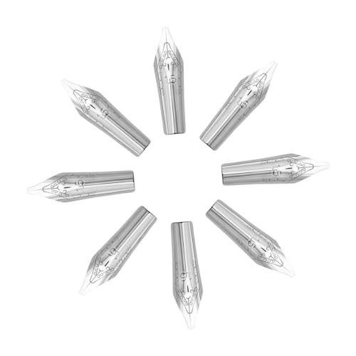 CLISPEED 8 Stück Teiliges Ersatzfeder Füllfederhalter aus Rostfreiem Material Glattes Schreiben Langlebige Kalligraphie federn Leicht zu Ersetzen Praktisch für Kalligraphie und Alltag von CLISPEED