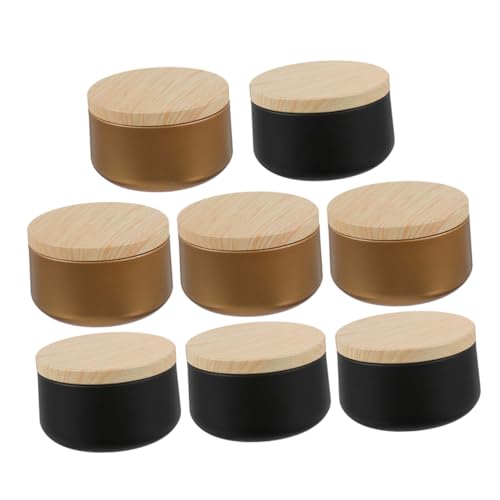 CLISPEED 8 Stück Teiliges Kerzendosen aus Weißblech mit Holzdeckel Handmade Candle Tins für Kerzenherstellung Reise Aufbewahrung Geschenkbox für Schmuck Tee Süßigkeiten Langlebig und CLISPEED 8 Stück Teiliges Kerzendosen aus Weißblech mit Holzdeckel Handmade Candle Tins für Kerzenherstellung Reise Aufbewahrung Geschenkbox für Schmuck Tee Süßigkeiten Langlebig und von CLISPEED