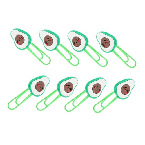 CLISPEED 8 Stück Teiliges Kreative Avocado Büroklammern aus Resin Kleine Bunte Dokumentenklammern Stabile Schüler Paperclips für Schule Büro und Organisation von CLISPEED