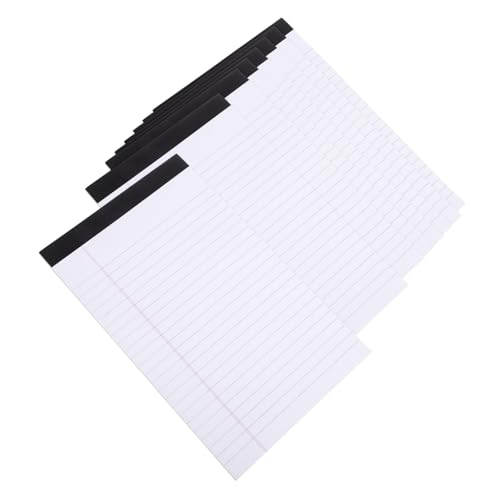 CLISPEED 8 Stück Teiliges Legal Pads Weiß Breitrandig mit Perforierungen für Schule Büro und Zuhause Kleine Notizblöcke zum Einfachen Abreißen und Sauberem Schreiben von CLISPEED