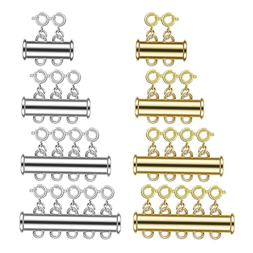 CLISPEED 8 Stück Teiliges Multifunktionale Magnetische Verschlussclips für Schmuck Starke Haftkraft Einfache Befestigung Geeignet für Armbänder und Halsketten Silber und Goldfarben DIY CLISPEED 8 Stück Teiliges Multifunktionale Magnetische Verschlussclips für Schmuck Starke Haftkraft Einfache Befestigung Geeignet für Armbänder und Halsketten Silber und Goldfarben DIY von CLISPEED