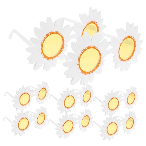 CLISPEED 8 Stück Teiliges Sonnenblumen Brille für Lustige Kostüm Accessoires für Foto Requisiten für Geburtstagsfeiern und Hochzeiten von CLISPEED