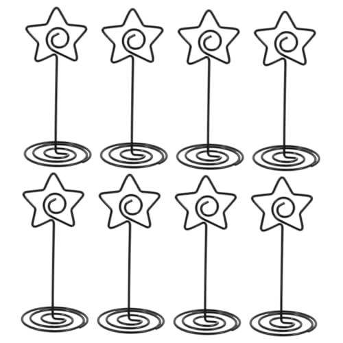 CLISPEED 8 Stück Teiliges Tischkartenhalter aus Schwarzem Stahl Draht Sternförmige Memo Clips für Fotos Platzkarten und Notizen Stabile Fotoständer für Hochzeit Party und Bürodekoration CLISPEED 8 Stück Teiliges Tischkartenhalter aus Schwarzem Stahl Draht Sternförmige Memo Clips für Fotos Platzkarten und Notizen Stabile Fotoständer für Hochzeit Party und Bürodekoration von CLISPEED
