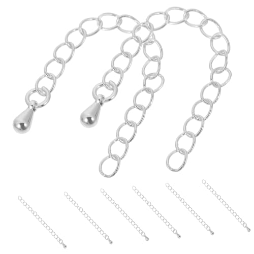 CLISPEED 8 Stück Teiliges Verlängerungsketten für Halsketten und Armbänder Langlebige Gliederkettenverlängerung in Silber DIY Schmuckzubehör für Individuelle Anpassung CLISPEED 8 Stück Teiliges Verlängerungsketten für Halsketten und Armbänder Langlebige Gliederkettenverlängerung in Silber DIY Schmuckzubehör für Individuelle Anpassung von CLISPEED