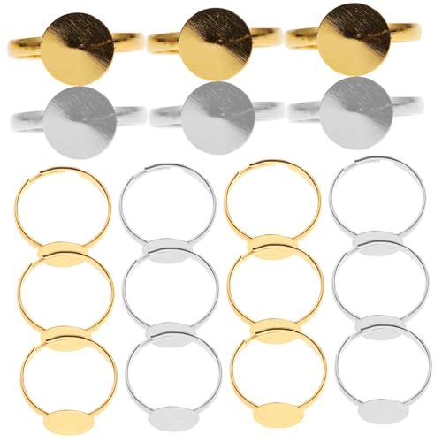 CLISPEED 80 Stück Teiliges DIY Ringrohling Finger Ring Basen Silber und Goldfarben Schmuckherstellung Zubehör für Kreative Individuelle Ringgestaltung Geschenkidee CLISPEED 80 Stück Teiliges DIY Ringrohling Finger Ring Basen Silber und Goldfarben Schmuckherstellung Zubehör für Kreative Individuelle Ringgestaltung Geschenkidee von CLISPEED