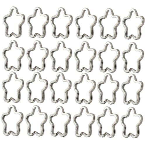 CLISPEED 80 Stück Teiliges Metall Schlüsselringe in Blütenform Flach und Robust Vielseitige Spaltringe für Schlüsselanhänger Schmuckherstellung und DIY Langlebig und Korrosionsbeständig CLISPEED 80 Stück Teiliges Metall Schlüsselringe in Blütenform Flach und Robust Vielseitige Spaltringe für Schlüsselanhänger Schmuckherstellung und DIY Langlebig und Korrosionsbeständig von CLISPEED