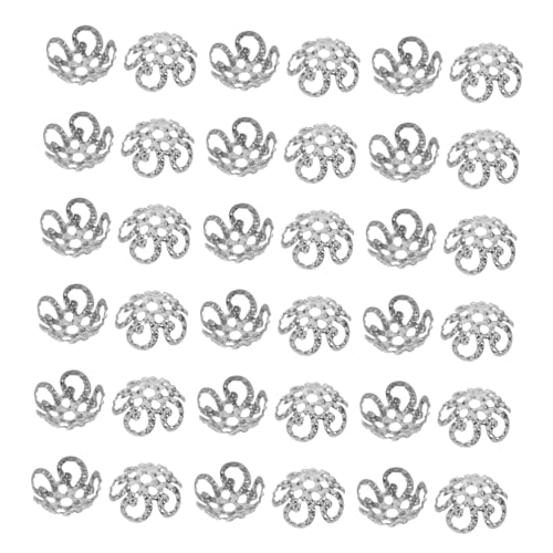 CLISPEED 800 Stück Vintage Blumen Perlenkappen Metall Spacer Caps mit Filigranem Schneeflocken-muster für Armband Ohrring Schmuckherstellung DIY Handwerkszubehör von CLISPEED