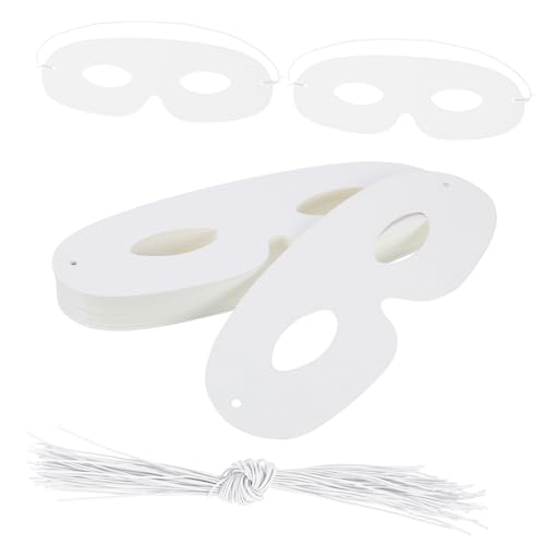 CLISPEED 80stücke Weiße Blanko-papiermasken Für Unbemalte Halbmasken Für Kostümpartys Und Kreative Bastelprojekte Handgemachte Dekorationen von CLISPEED