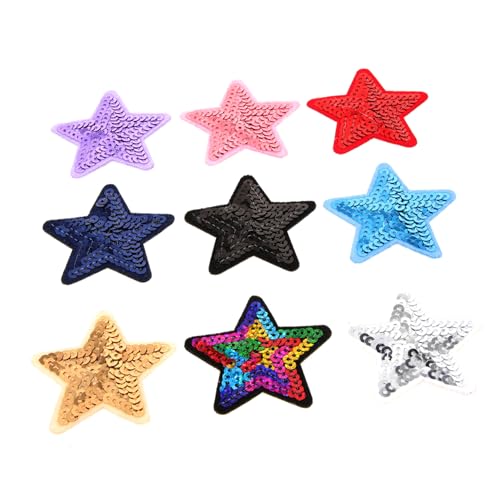 CLISPEED 9 Stück Teiliges Stern Pailletten Aufnäher Selbstklebend Bestickte Applikationen zum Aufbügeln für Kleidung Jacken Shirts Rucksäcke Taschen DIY Mode Zubehör CLISPEED 9 Stück Teiliges Stern Pailletten Aufnäher Selbstklebend Bestickte Applikationen zum Aufbügeln für Kleidung Jacken Shirts Rucksäcke Taschen DIY Mode Zubehör von CLISPEED
