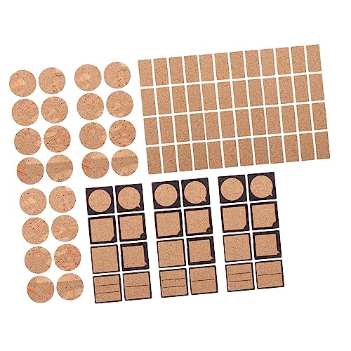 CLISPEED 96Stücke Holz Selbstklebende Beschriftungsschilder für DIY für Flaschen und Aufbewahrung Runde Rechteckige und Quadratische Aufkleber von CLISPEED
