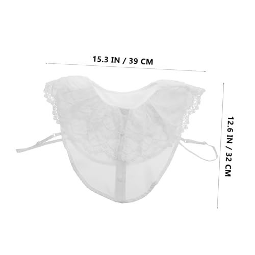 CLISPEED Abnehmbarer Fake kragen Damen Blusenkragen Einsatz Spitze Modischer Halbkragen Schmuck für Damen und Mädchen Vielseitig für Blusen Pullover Jacken von CLISPEED