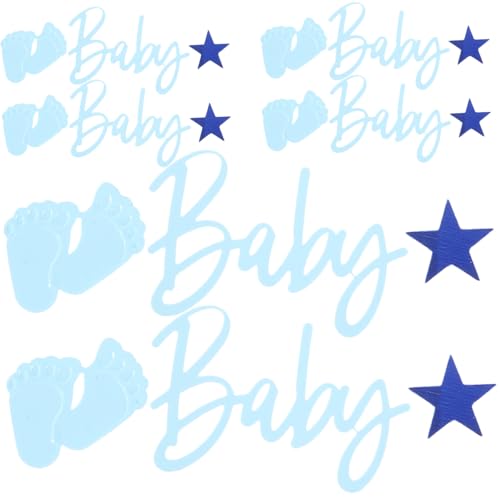 CLISPEED Babyparty Konfetti Blaue Fußabdrücke Sterne Wiederverwendbares Streukonfetti für Geburtstagsfeier Gender Reveal Dekorative Tischdekoration für Jungen und Mädchen CLISPEED Babyparty Konfetti Blaue Fußabdrücke Sterne Wiederverwendbares Streukonfetti für Geburtstagsfeier Gender Reveal Dekorative Tischdekoration für Jungen und Mädchen von CLISPEED