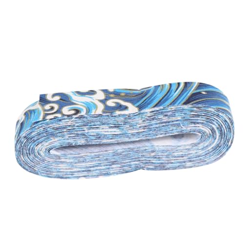 CLISPEED Baumwollband Breit Farbig Bedrucktes Glattes Geschenkband für Handarbeiten Hochzeitsschleifen und DIY Dekoration Blau Langlebiges Baumwollseil für Basteln und Geschenkverpackung CLISPEED Baumwollband Breit Farbig Bedrucktes Glattes Geschenkband für Handarbeiten Hochzeitsschleifen und DIY Dekoration Blau Langlebiges Baumwollseil für Basteln und Geschenkverpackung von CLISPEED