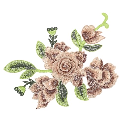 CLISPEED Bestickter Blumen Applikations Patch Braun DIY Stoffaufnäher für Kleidung Taschen Schuhe Vielseitig und Langlebig mit Farbverlauf für Handarbeiten CLISPEED Bestickter Blumen Applikations Patch Braun DIY Stoffaufnäher für Kleidung Taschen Schuhe Vielseitig und Langlebig mit Farbverlauf für Handarbeiten von CLISPEED