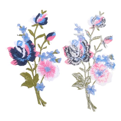 CLISPEED Blumen Bestickte Patches zum Aufbügeln und Annähen Blumenmotive Applikationen Vielseitig für Kleidung Jeans Jacken Hüte und Taschen Dekoratives DIY Stilvoller Stickerei von CLISPEED