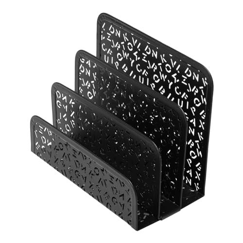 CLISPEED Briefablage mit Elegantem Blumenmuster Rostfrei Beschichteter Stabiler Brief und Dokumentenhalter Einfacher Desktop Organizer für Büro und Zuhause Langlebiger Briefablagehalter von CLISPEED