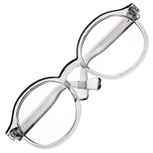 CLISPEED Brille Für Puppe Klein Verschleiß Puppenbrillen Mode Rosa Lünetten Kleid Brillen Für Puppen Gläser Tragen Realistisch Praktische Puppenbrille Grey Plastik von CLISPEED