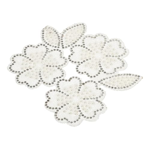 CLISPEED Bügelbild Strass Blüten Applikation Weißer Blumenaufnäher zum Aufbügeln DIY Kleidung Kostüme Taschen Accessoires mit Funkelnden Hotfix CLISPEED Bügelbild Strass Blüten Applikation Weißer Blumenaufnäher zum Aufbügeln DIY Kleidung Kostüme Taschen Accessoires mit Funkelnden Hotfix von CLISPEED