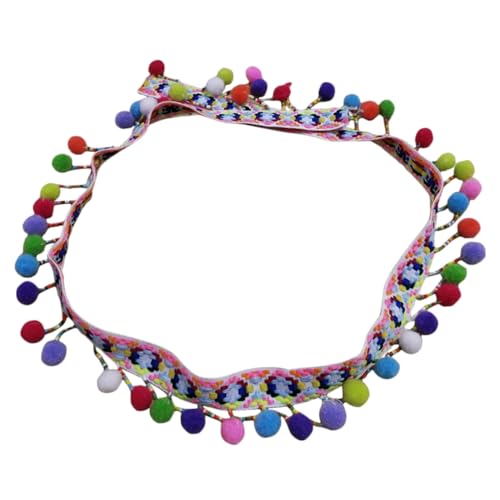 CLISPEED Bunte Pom Pom Quasten Fransenborte Große Bommel Trim für DIY Kleidung Gardinen Dekoration Handgemachte Accessoires Ethno Stil CLISPEED Bunte Pom Pom Quasten Fransenborte Große Bommel Trim für DIY Kleidung Gardinen Dekoration Handgemachte Accessoires Ethno Stil von CLISPEED