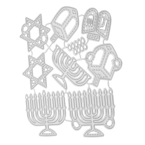 CLISPEED Chanukka Stanzformen Metall für DIY Karten und Scrapbooking Dekorative Stanzschablonen Vielseitig Einsetzbar für Bastelprojekte CLISPEED Chanukka Stanzformen Metall für DIY Karten und Scrapbooking Dekorative Stanzschablonen Vielseitig Einsetzbar für Bastelprojekte von CLISPEED