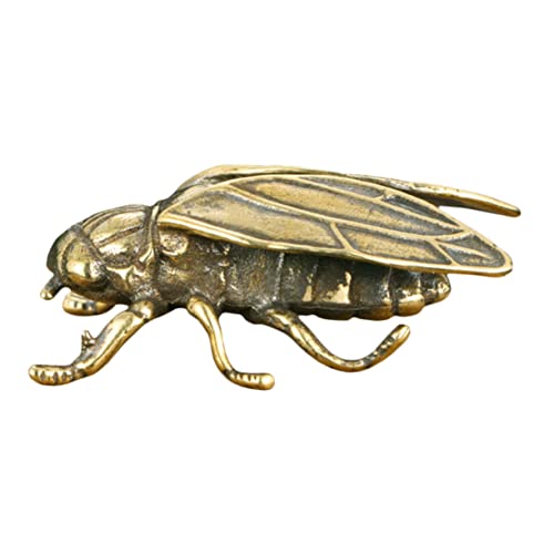 CLISPEED Delikate Messing Zikaden Figur Schreibtisch Ornament Vintage Dekoartikel Zuhause Büro Kunsthandwerk Geschenkidee von CLISPEED