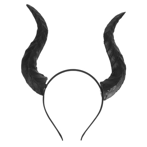 CLISPEED Detachable Teufel Hörner Stirnband Halloween Cosplay Haarreif Leichtes PU Metall Material Komfortables Party Karneval Accessoire von CLISPEED