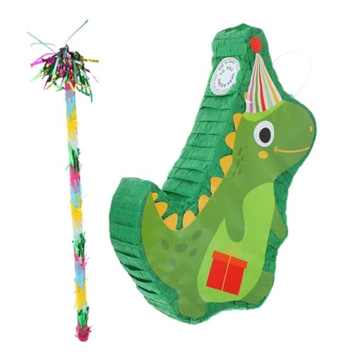 CLISPEED Dinosaurier Pinata Partydeko Teiliges aus Sicherem Papier mit Grünem Dino und für Kindergeburtstag und Festlichkeiten Wiederverwendbar und Auffällig CLISPEED Dinosaurier Pinata Partydeko Teiliges aus Sicherem Papier mit Grünem Dino und für Kindergeburtstag und Festlichkeiten Wiederverwendbar und Auffällig von CLISPEED