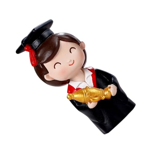 CLISPEED Doktor Backkuchen -Ornamente Kuchenverzierung Puppentortenaufsatz Kuchendekorationen Topper home decor wohnungseinrichtung Abschlusstortenfiguren Kuchen Tischdekoration Harz Black von CLISPEED