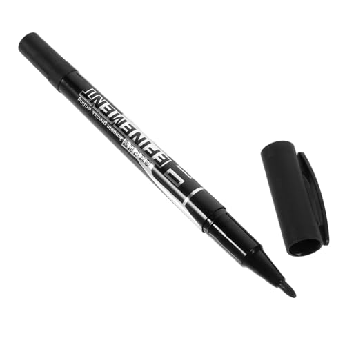 CLISPEED Doppelkopf Marker Stift Schwarz Schnell Trocknend mit Kunststoffclip Nachfüllbar Vielseitig für Glas Leder Kunststoff Metall Tragbarer Ölmarker für Präzises Schreiben und CLISPEED Doppelkopf Marker Stift Schwarz Schnell Trocknend mit Kunststoffclip Nachfüllbar Vielseitig für Glas Leder Kunststoff Metall Tragbarer Ölmarker für Präzises Schreiben und von CLISPEED
