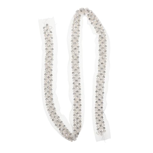 CLISPEED Dreireihiges Perlen Strass Spitzenband Weiß Filigrane Dekorative Spitze mit Glitzerndem Strassbesatz für Hochzeitskleider DIY Kleidung Bastelprojekte und Accessoires CLISPEED Dreireihiges Perlen Strass Spitzenband Weiß Filigrane Dekorative Spitze mit Glitzerndem Strassbesatz für Hochzeitskleider DIY Kleidung Bastelprojekte und Accessoires von CLISPEED