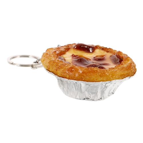 CLISPEED Eierkuchen Schlüsselanhänger Anhänger Schlüsselanhänger Pfanne Omelett Miniatur Simulation Lebensmittel Schlüsselanhänger Brot Dessert Schlüsselanhänger Dekorativer von CLISPEED
