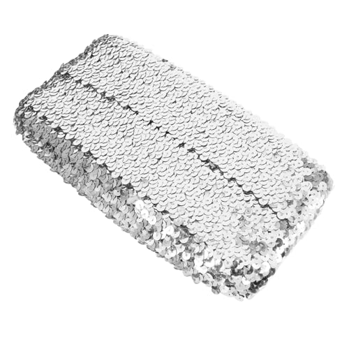 CLISPEED Elastisches Paillettenband Silber Reihiger Glitzerbesatz für DIY Kleidung Vorhänge Kostüme Dehnbare Schmuckborte für Nähprojekte Vielseitige Verzierung CLISPEED Elastisches Paillettenband Silber Reihiger Glitzerbesatz für DIY Kleidung Vorhänge Kostüme Dehnbare Schmuckborte für Nähprojekte Vielseitige Verzierung von CLISPEED