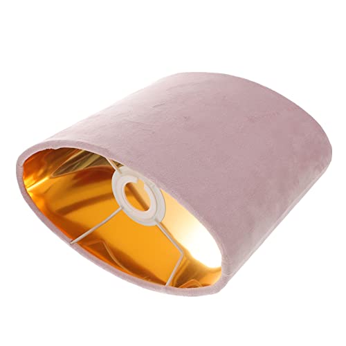 CLISPEED Eleganter Lampenschirm Stoff für Tischlampen Ovaler Goldfarbener Innenfutter Dekoration für Schreibtisch und Nachttischlampen Einfache Installation Robustes Design von CLISPEED