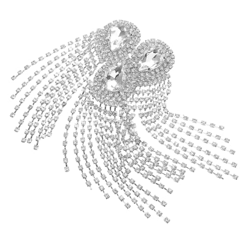 CLISPEED Epauletten mit Strass und Quasten Silberne Schulterklappen Brosche Vintage Stil Modische Anzugverzierung für Herren Auffälliges Design für Kostüme und Festlichkeiten CLISPEED Epauletten mit Strass und Quasten Silberne Schulterklappen Brosche Vintage Stil Modische Anzugverzierung für Herren Auffälliges Design für Kostüme und Festlichkeiten von CLISPEED