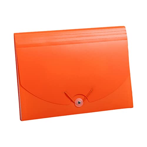 CLISPEED Faltordner Orange Tragbarer Dokumenten Organizer für Büro Schule und Reisen Robuste und Langlebige Aufbewahrung für Unterlagen Rechnungen und Briefe für Ordentliche Ablage von CLISPEED