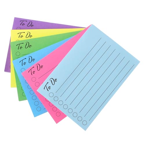 CLISPEED Farbige Abreißbare Memo Sticker Notizzettel mit Vielseitigen Haftnotizen für Büro Schule und Haushalt Wiederablösbar Praktisch für Tägliche Nutzung und Notizen von CLISPEED