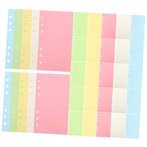 CLISPEED Farbiges Nachfüllpapier für Ringbuch Notizbuch Farbig Linierte Planereinlagen Langlebige Schreibblätter Leicht zu Binden und Tragen Geeignet für Notizen Tagebücher Berichte CLISPEED Farbiges Nachfüllpapier für Ringbuch Notizbuch Farbig Linierte Planereinlagen Langlebige Schreibblätter Leicht zu Binden und Tragen Geeignet für Notizen Tagebücher Berichte von CLISPEED