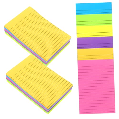CLISPEED Fluoreszierende Notizzettel Linierte Memo Pads mit Starker Haftung Abreißbare Haftnotizen für Büro Schule Haushalt Praktische Wiederverwendbare Notizblöcke für To Do Listen und CLISPEED Fluoreszierende Notizzettel Linierte Memo Pads mit Starker Haftung Abreißbare Haftnotizen für Büro Schule Haushalt Praktische Wiederverwendbare Notizblöcke für To Do Listen und von CLISPEED
