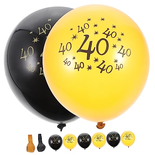 CLISPEED Geburtstagsballons Für Geburtstag Lustige Latexballons Für Indoor Und Outdoor Partydekorationen Goldene Und Schwarze CLISPEED Geburtstagsballons Für Geburtstag Lustige Latexballons Für Indoor Und Outdoor Partydekorationen Goldene Und Schwarze von CLISPEED