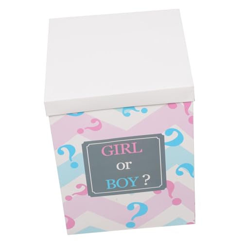 CLISPEED Gender Reveal Papierbox mit Boy Girl Faltbare Shower Dekoration Luftballon für Jungen und Mädchen Babyparty CLISPEED Gender Reveal Papierbox mit Boy Girl Faltbare Shower Dekoration Luftballon für Jungen und Mädchen Babyparty von CLISPEED