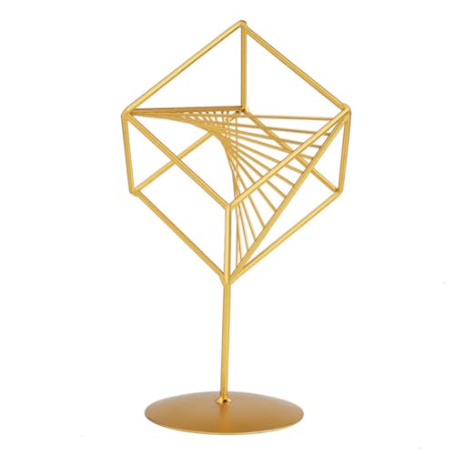 CLISPEED Geometrische Tischdekoration aus Minimalistisches Gold für Wohnzimmer Büro und Einzigartige Abstrakte Skulptur für Stilvolle Wohnräume von CLISPEED