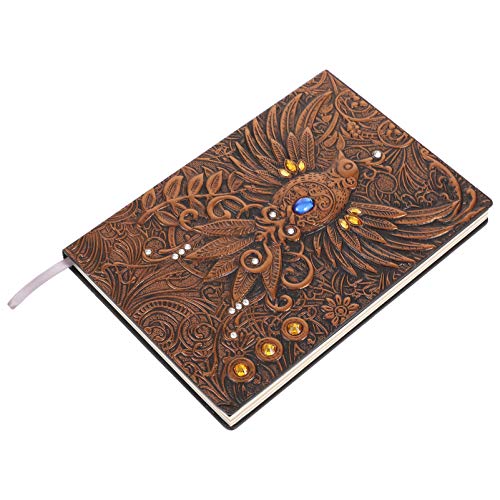 CLISPEED Geprägtes Phoenix Notizbuch Vintage Hardcover Notizblock Retro Scrapbook für Kreative Ideen und Erinnerungen für Schule Arbeit und Reisen von CLISPEED