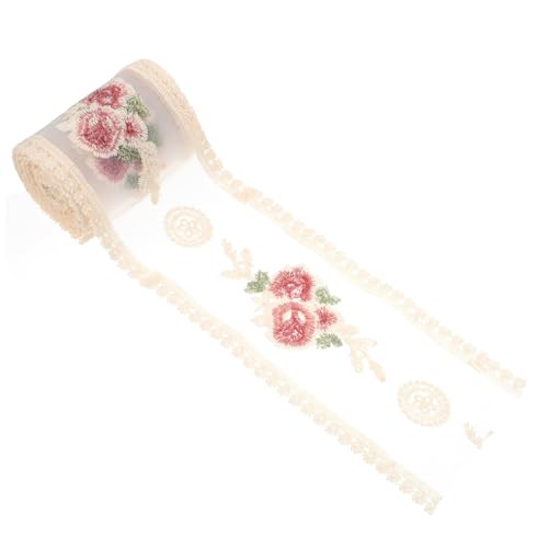 CLISPEED Gesticktes Rosen Spitzenband DIY Haarschmuck Material Hautfreundlich Vielseitig für Kleidung Handwerk Hochzeit Party Geburtstagsdeko Langlebig und Komfortabel CLISPEED Gesticktes Rosen Spitzenband DIY Haarschmuck Material Hautfreundlich Vielseitig für Kleidung Handwerk Hochzeit Party Geburtstagsdeko Langlebig und Komfortabel von CLISPEED