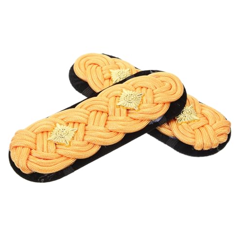 CLISPEED Goldene Gewebte Schulterklappen mit Sternen Strapazierfähige Uniform Schulterabzeichen Vielseitige Schulterarm Dekoration für Formelle Anlässe CLISPEED Goldene Gewebte Schulterklappen mit Sternen Strapazierfähige Uniform Schulterabzeichen Vielseitige Schulterarm Dekoration für Formelle Anlässe von CLISPEED