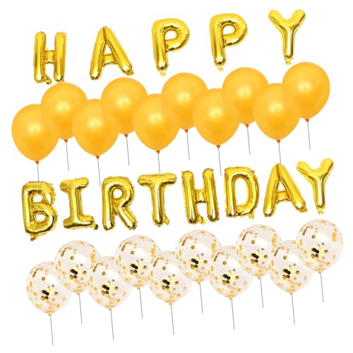CLISPEED Goldene Happy Birthday Folienballon Buchstaben mit Ballon Bogen Kit aus Robustem Material für Kindergeburtstag Partydeko Reißfest als Fotohintergrund und Festliche Feierdekoration CLISPEED Goldene Happy Birthday Folienballon Buchstaben mit Ballon Bogen Kit aus Robustem Material für Kindergeburtstag Partydeko Reißfest als Fotohintergrund und Festliche Feierdekoration von CLISPEED