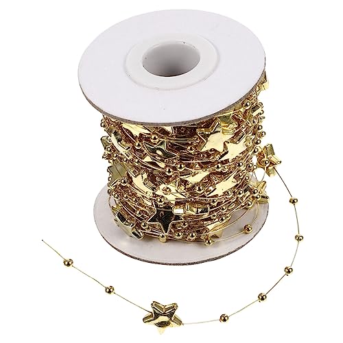 CLISPEED Goldene Stern Perlenkette Dekorative Sternperlen Schmuckperlen Schnur zum Basteln DIY Armband Halskette Festival Party Dekoration Vielseitig Verwendbar CLISPEED Goldene Stern Perlenkette Dekorative Sternperlen Schmuckperlen Schnur zum Basteln DIY Armband Halskette Festival Party Dekoration Vielseitig Verwendbar von CLISPEED