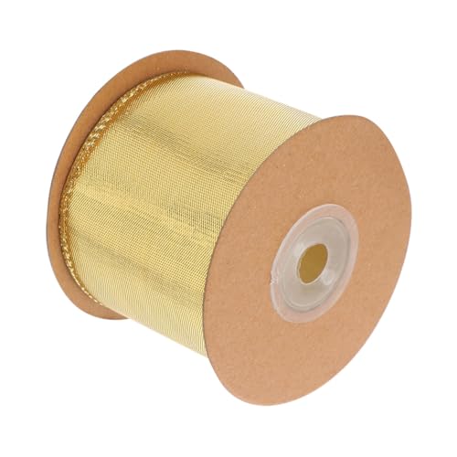 CLISPEED Goldfarbenes Geschenkband aus Metallseide Breit Festliches Schleifenband zum Basteln Blumenstrauß und Geschenkverpackung Dekoratives DIY Partyband für Geburtstage und Weihnachten CLISPEED Goldfarbenes Geschenkband aus Metallseide Breit Festliches Schleifenband zum Basteln Blumenstrauß und Geschenkverpackung Dekoratives DIY Partyband für Geburtstage und Weihnachten von CLISPEED