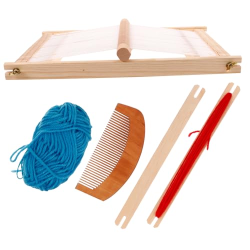 CLISPEED Großer DIY Holz Webstuhl für Handgefertigte Strickmaschine Intellektuellen Entwicklung mit Zufälligen Wollfarben von CLISPEED